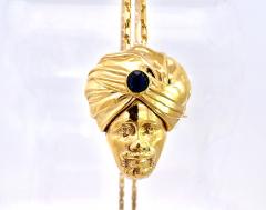 14K Yellow Gold Genie with Sapphire Studded Turban - 3849638