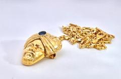 14K Yellow Gold Genie with Sapphire Studded Turban - 3849640