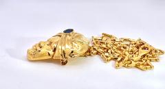 14K Yellow Gold Genie with Sapphire Studded Turban - 3849641