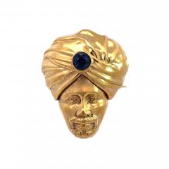 14K Yellow Gold Genie with Sapphire Studded Turban - 3855184