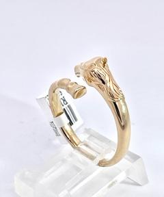 14K Yellow Gold Horse Ring Doves by Doron Paloma - 3805454