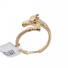 14K Yellow Gold Horse Ring Doves by Doron Paloma - 3806312