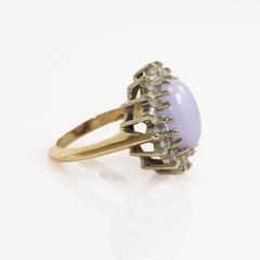 14K Yellow Gold Lavendar Jade Diamond Ring 1 00tdw 7 4g - 4525637