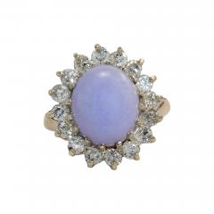 14K Yellow Gold Lavendar Jade Diamond Ring 1 00tdw 7 4g - 4527180
