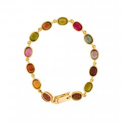 14K Yellow Gold Multi Gemstone Bracelet - 4716711