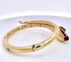 14K Yellow Gold Snake Bracelet Turquoise - 3477403