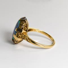 14K Yellow Gold Vintage Opal Ring 3 5g - 4525971