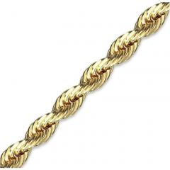 14k Solid Yellow Gold Rope Chain 3mm Unisex  - 3548094