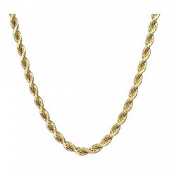 14k Solid Yellow Gold Rope Chain 3mm Unisex  - 3551627