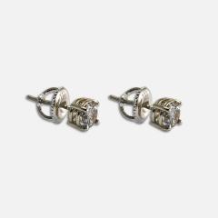14k White Gold Diamond Stud Earrings 0 65ct - 4738140