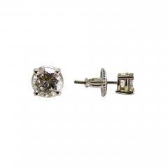 14k White Gold Diamond Stud Earrings 0 65ct - 4738595