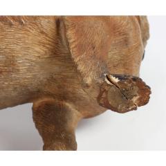 16 Antique Austrian Terracotta Standing Pug Dog Sculpture W Glass Eyes - 4442967