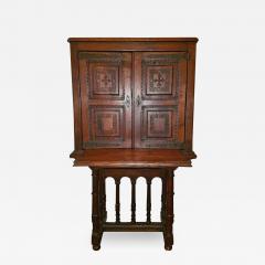16C Spanish Oak Writing Cabinet Important - 1693469