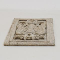 16th 17th Century French Carved Oak Panel with an Angel Figure - 4119537