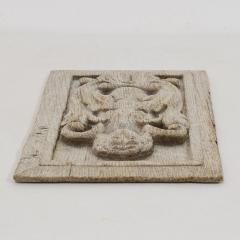 16th 17th Century French Carved Oak Panel with an Angel Figure - 4119545