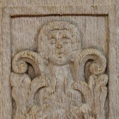 16th 17th Century French Carved Oak Panel with an Angel Figure - 4119562