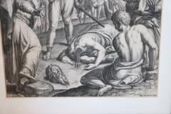 16th Century Antique Engraving by Sadeler Johann I The beheading of St Paul  - 3173432