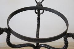 16th Century Rare Antique Brazer in Copper with Wrought Iron Pedestal - 3292181