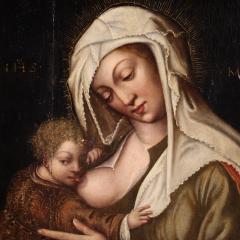 16th century panel painting Madonna with Child - 4251591