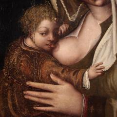 16th century panel painting Madonna with Child - 4251593