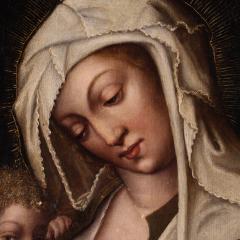 16th century panel painting Madonna with Child - 4251595