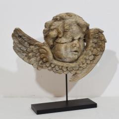 17 18th Century French Baroque Carved Oak Angel Head on Wings - 4120922