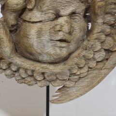 17 18th Century French Baroque Carved Oak Angel Head on Wings - 4121058