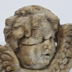 17 18th Century French Baroque Carved Oak Angel Head on Wings - 4121059