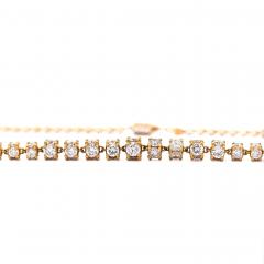 17 Carat Round Diamond 18K Gold Cylinder Chain Necklace - 3954359