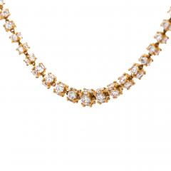 17 Carat Round Diamond 18K Gold Cylinder Chain Necklace - 3954366