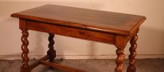 17 Century Table Or Desk In Walnut And Burl Walnut And Marquetry hollande - 2359415