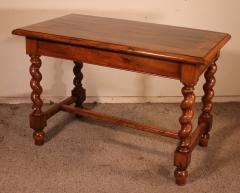 17 Century Table Or Desk In Walnut And Burl Walnut And Marquetry hollande - 2359417