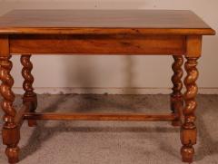 17 Century Table Or Desk In Walnut And Burl Walnut And Marquetry hollande - 2359421