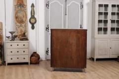 1780s Gustavian Period Swedish Grey Painted Drop Front Secretary with Drawers - 3577268