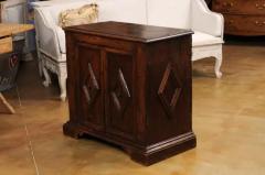 1790s Italian Walnut Buffet with Carved Diamond Motifs and Lift Top - 3604429