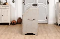 1790s Scandinavian Slant Front Desk with Carved Panel and Four Drawers - 3574260