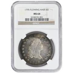 1795 1 Flowing Hair Dollar NGC MS64 3 Leaf Superb  - 4511914
