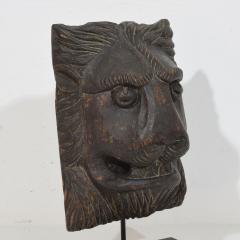 17th 18th Century French Carved Wooden Lion Head - 4121038