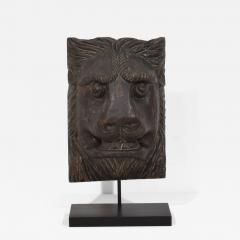 17th 18th Century French Carved Wooden Lion Head - 4151611