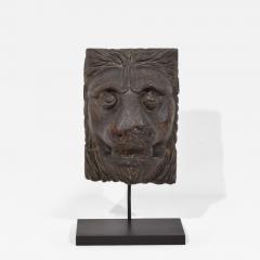 17th 18th Century French Carved Wooden Lion Head - 4447794