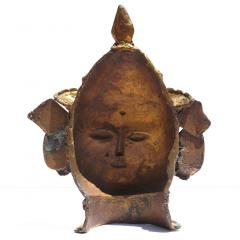 17th 18th Century Indian Mukhalingam Gilt Bronze Mask - 3034115