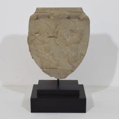 17th 18th Century Italian Carved Stone Coat of Arms With Unicorn - 4518376