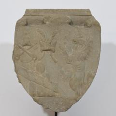 17th 18th Century Italian Carved Stone Coat of Arms With Unicorn - 4518395