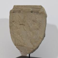 17th 18th Century Italian Carved Stone Coat of Arms With Unicorn - 4518396