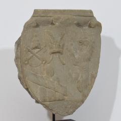 17th 18th Century Italian Carved Stone Coat of Arms With Unicorn - 4518399