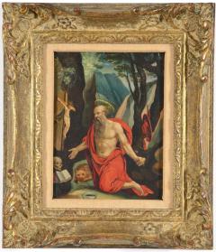 17th 18th century Flemish old master oil painting of Saint Jerome - 4155855