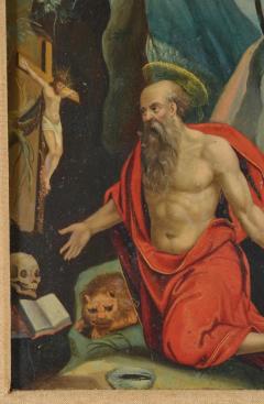 17th 18th century Flemish old master oil painting of Saint Jerome - 4155890