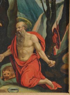 17th 18th century Flemish old master oil painting of Saint Jerome - 4155905