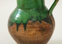 17th C Earthenware Pitcher with Yellow Green Glaze Friesland - 1289580