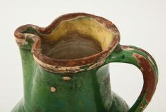 17th C Earthenware Pitcher with Yellow Green Glaze Friesland - 1289582